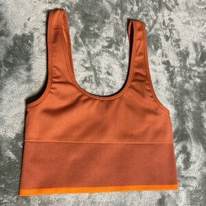 EUC. Outdoor Voices SeamlessRib Bra/Crop Top. Size XS. Two toned